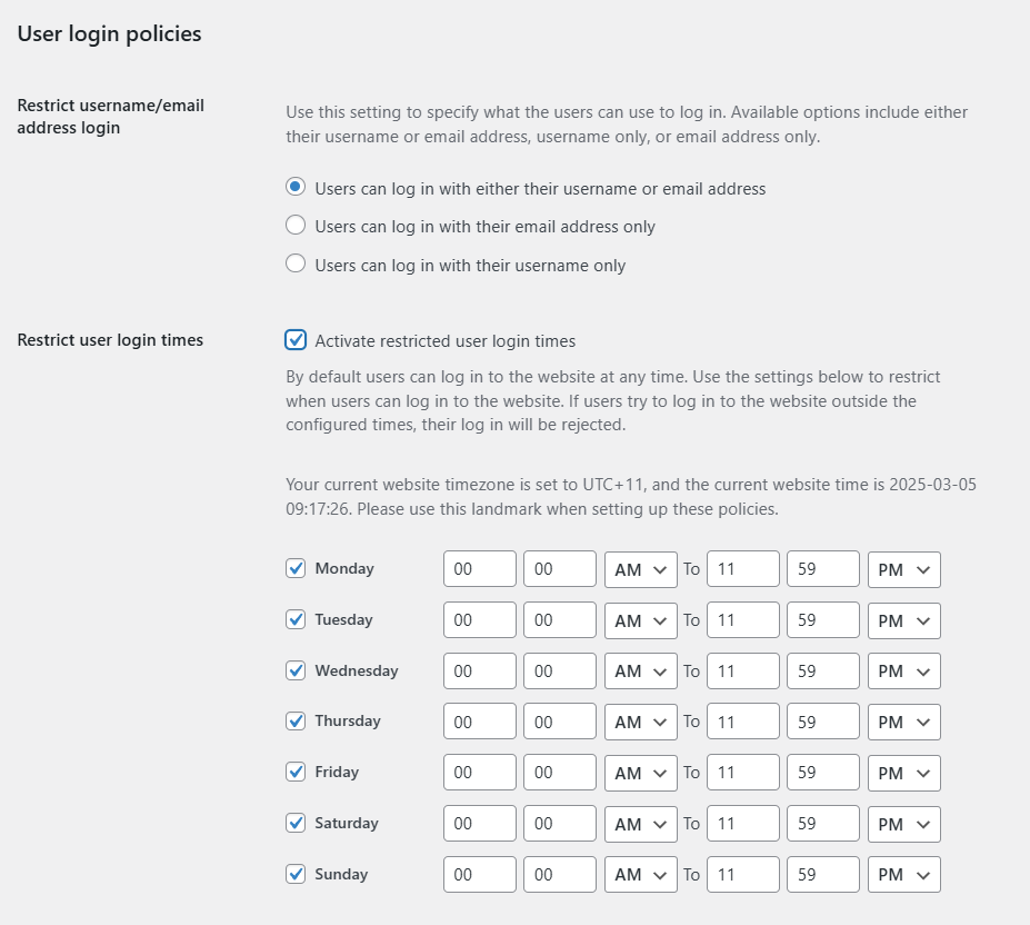 screenshot of Melapress Login Security